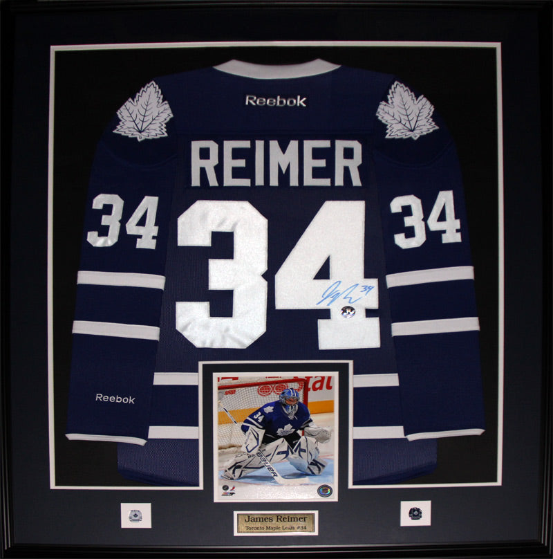 James Reimer Toronto Maple Leafs Signed Jersey Hockey Collector Frame Midway Memorabilia