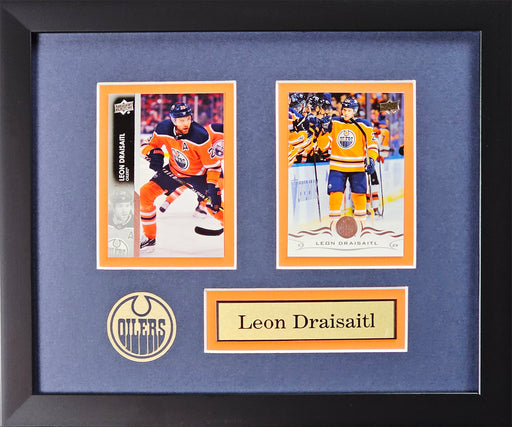 Leon Draisaitl Edmonton Oilers 2 Card Hockey Collector Frame