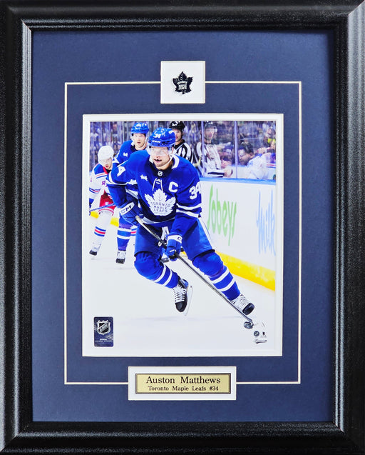 Auston Matthews Toronto Maple Leafs Captain 8x10 Hockey Memorabilia Collector Frame