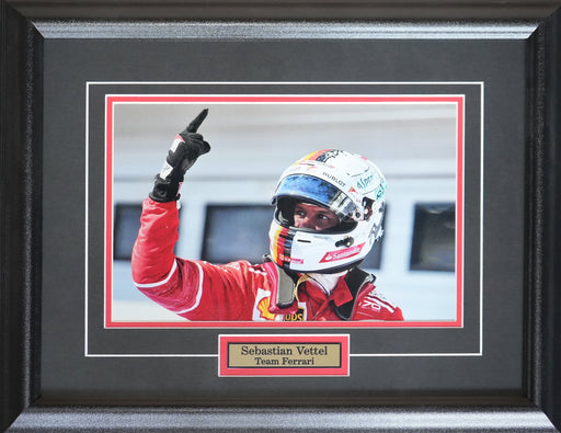 Sebastian Vettel Team Ferrari 8x12 Motorsport Collector Frame