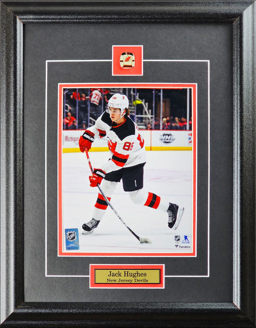 Jack Hughes New Jersey Develios 8x10 Hockey Memorabilia Collector Frame