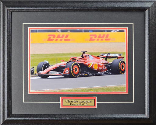 Charles Leclerc Team Ferrari Formula 1 Motorsport Memorabilia Collector 8x12 Frame