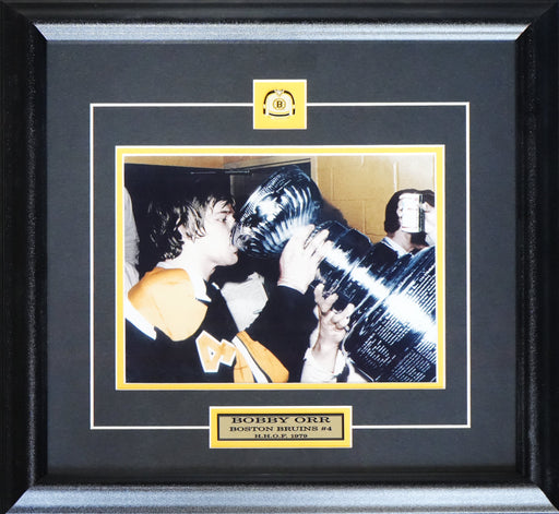 Bobby Orr Boston Bruins 1970 Stanley Cup Drinking 8x10 Collector Frame