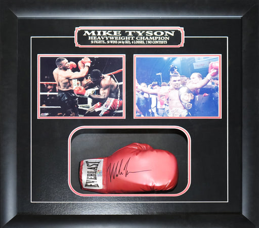 Mike Tyson Heavyweight Champion Signed Glove Boxing Collector Frame