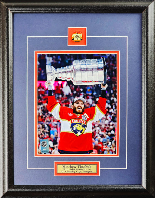 Matthew Tkachuk Florida Panthers 2024 Stanley Cup 8x10 Hockey Memorabilia Collector Frame