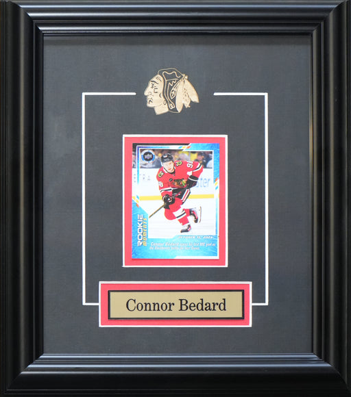 Connor Bedard Chicago Blackhawks Collector Rookie Card Frame