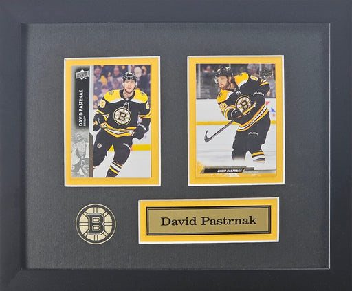 David Pastrnak Boston Bruins 2 Card Hockey Collector Frame