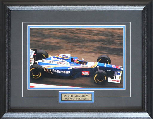 Jacques Villeneuve 1997 World Champion 8x12 Motorsport Collector Frame (Car Shot)