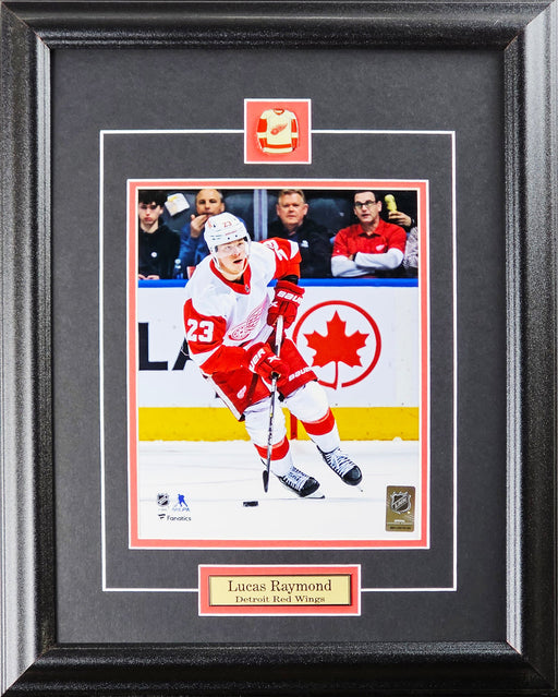 Lucas Raymond Detroit Red Wings 8x10 Hockey Memorabilia Collector Frame