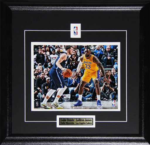 Luka Doncic & Lebron James Dallas Mavericks Los Angeles Lakers Basketball Sports Memorabilia Collector 8x10 Frame