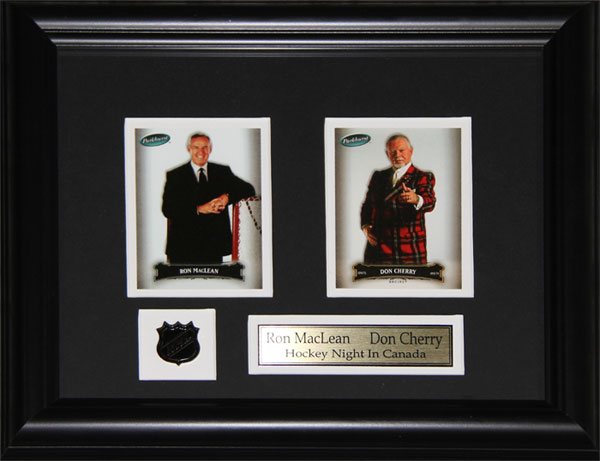 Ron MacLean & Don Cherry 2 Card Hockey Memorabilia Collector Frame